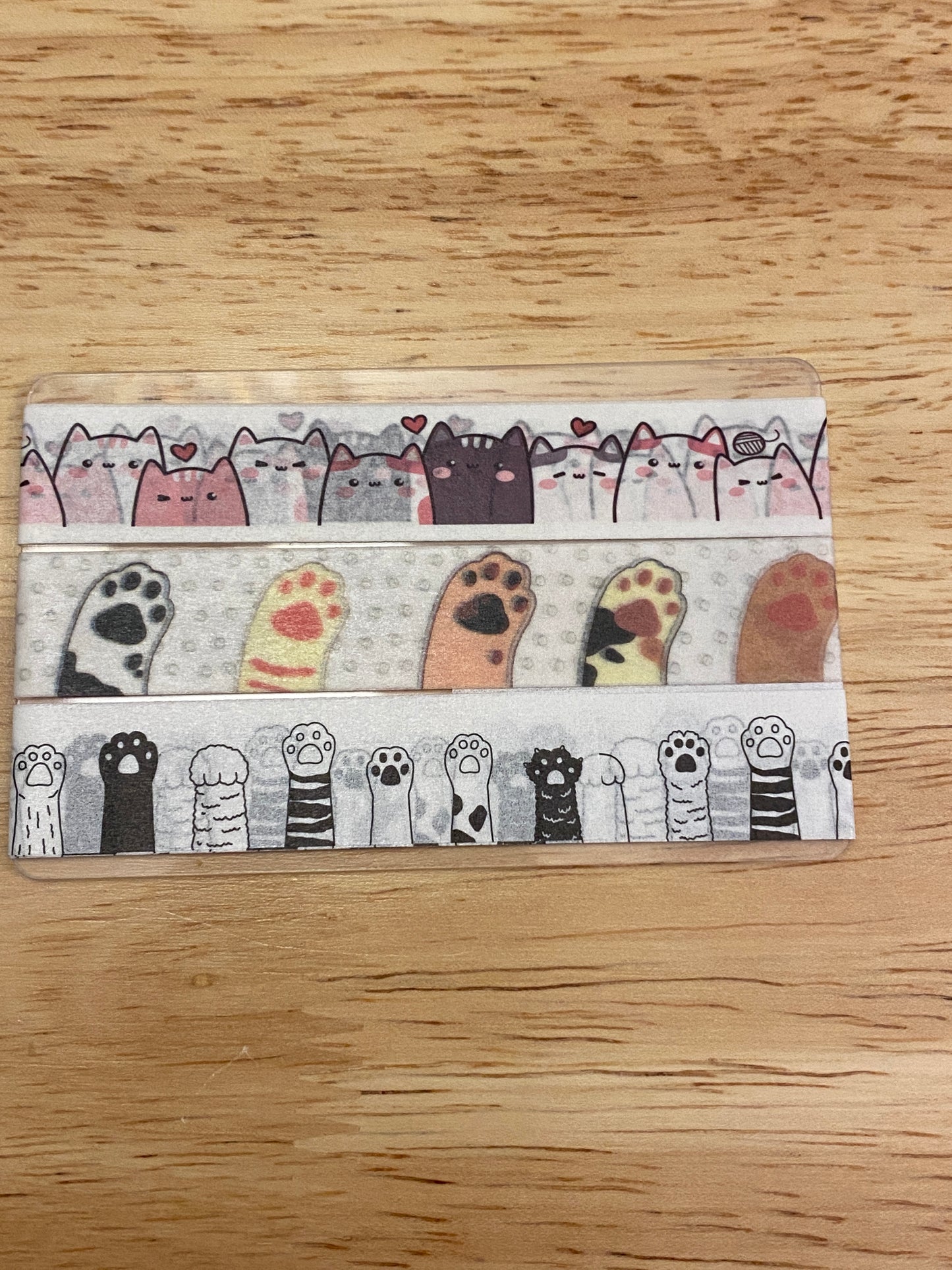 3 Washi Tape Sample Card of Cats Paw Washi Tape