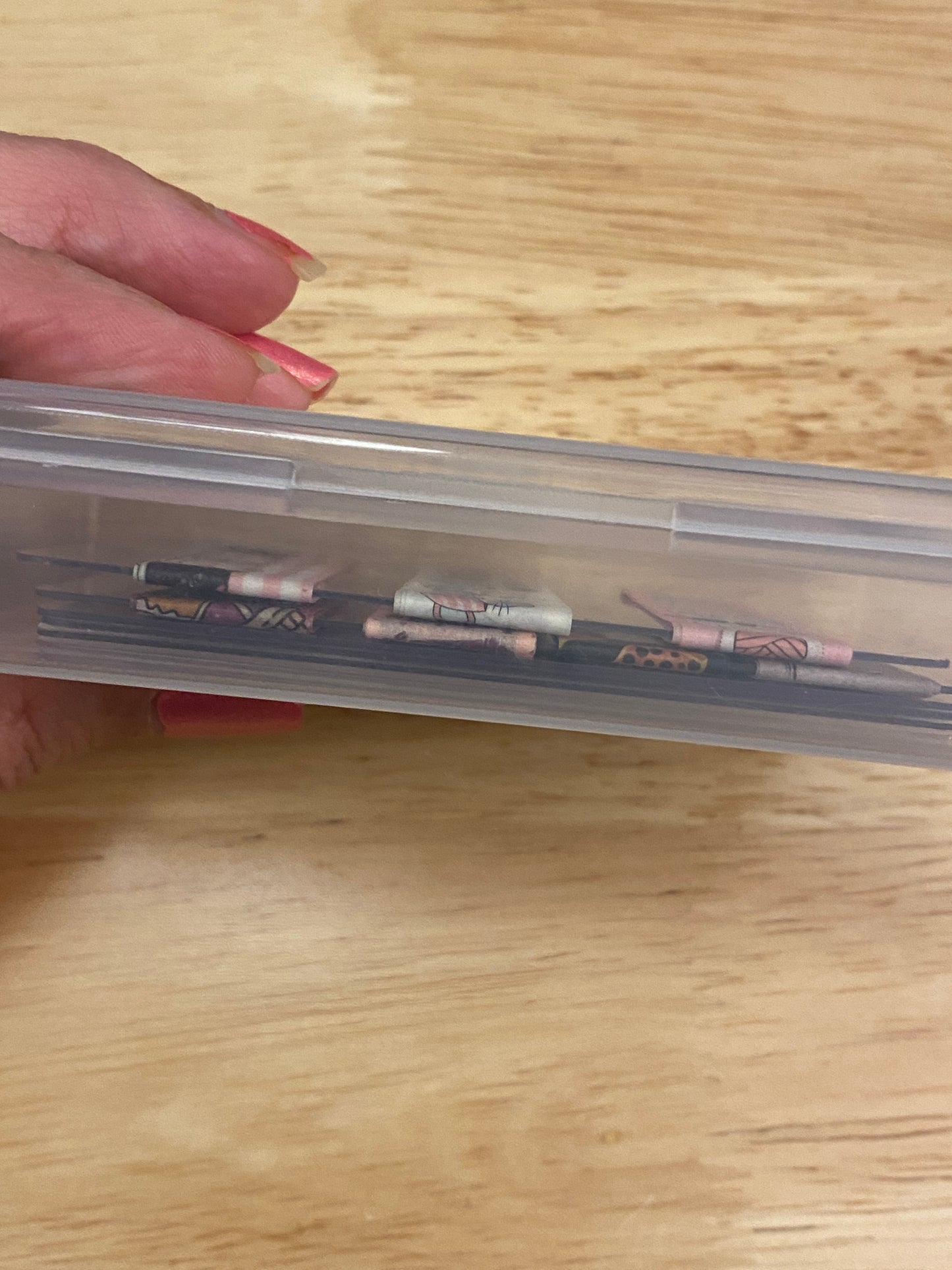 10 Washi Tape Samples with Storage Box Set Decorated with Teacup Cat and 2 Extra Blank Cards