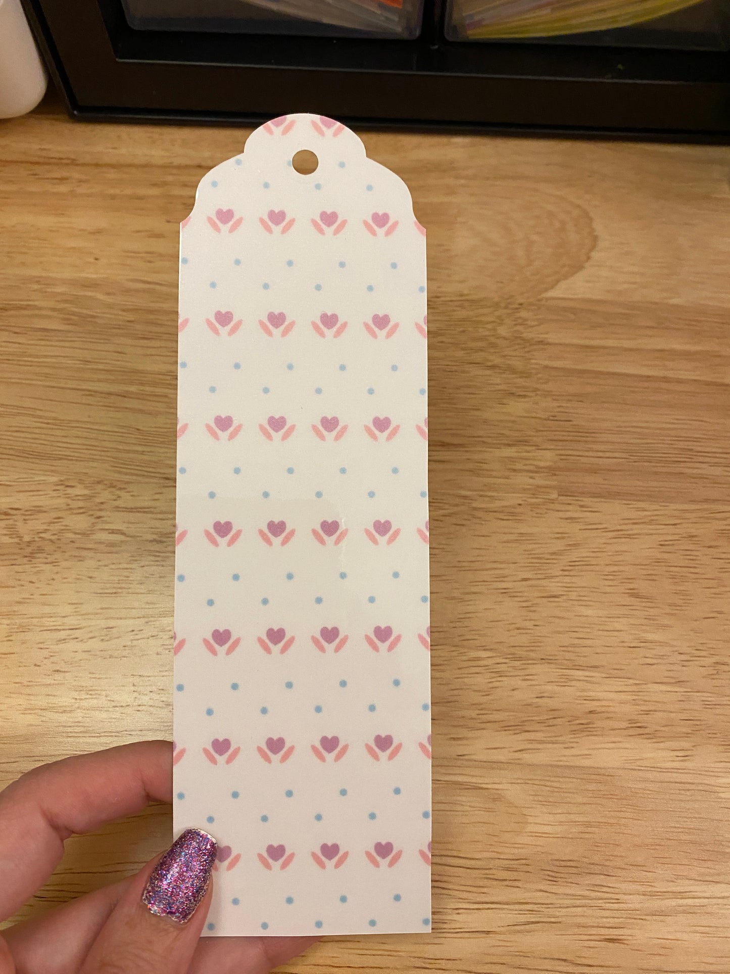 Double Sided Blonde Princess with Fairies and Hearts Bookmark