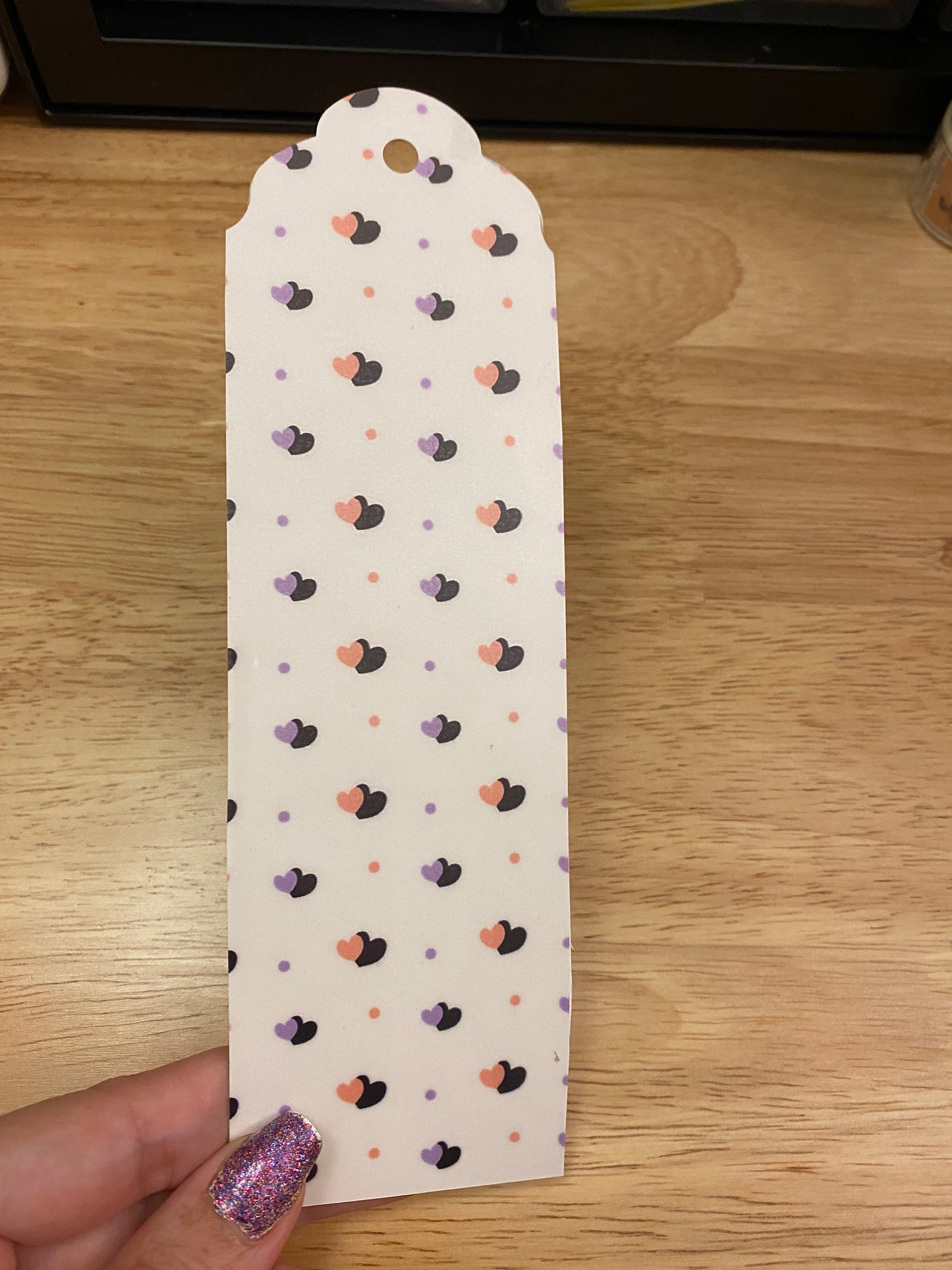 Double Sided Halloween Girl with Ghost Bookmark