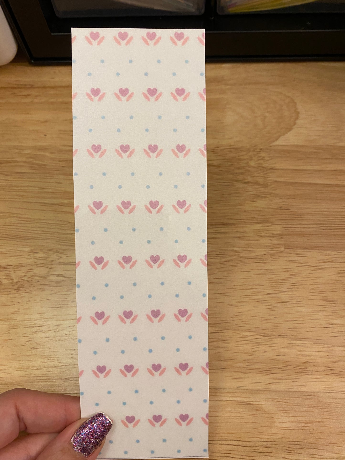 Double Sided Blonde Princess with Fairies and Hearts Bookmark