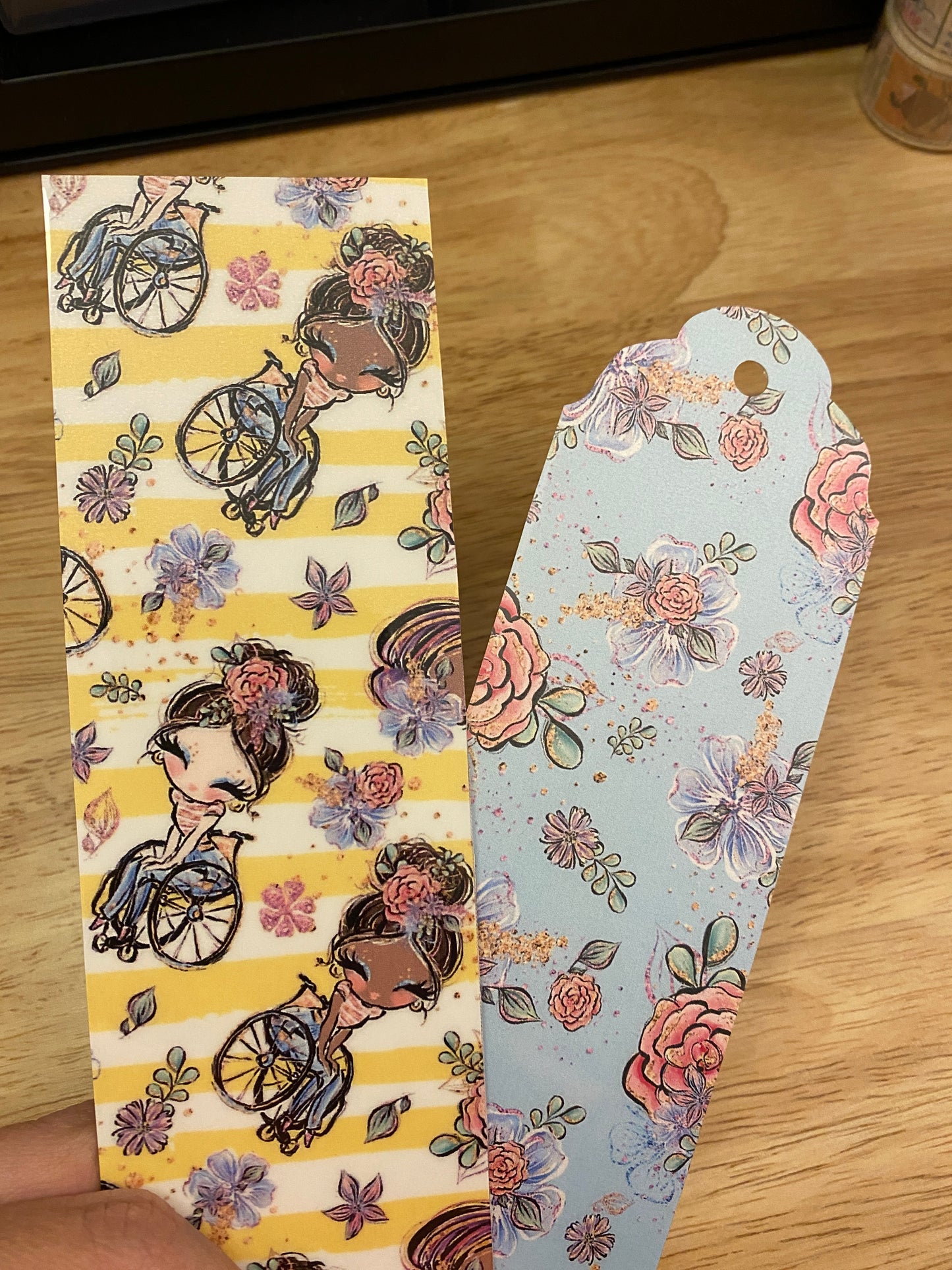 Double Sided Girls in Wheelchair Bookmark