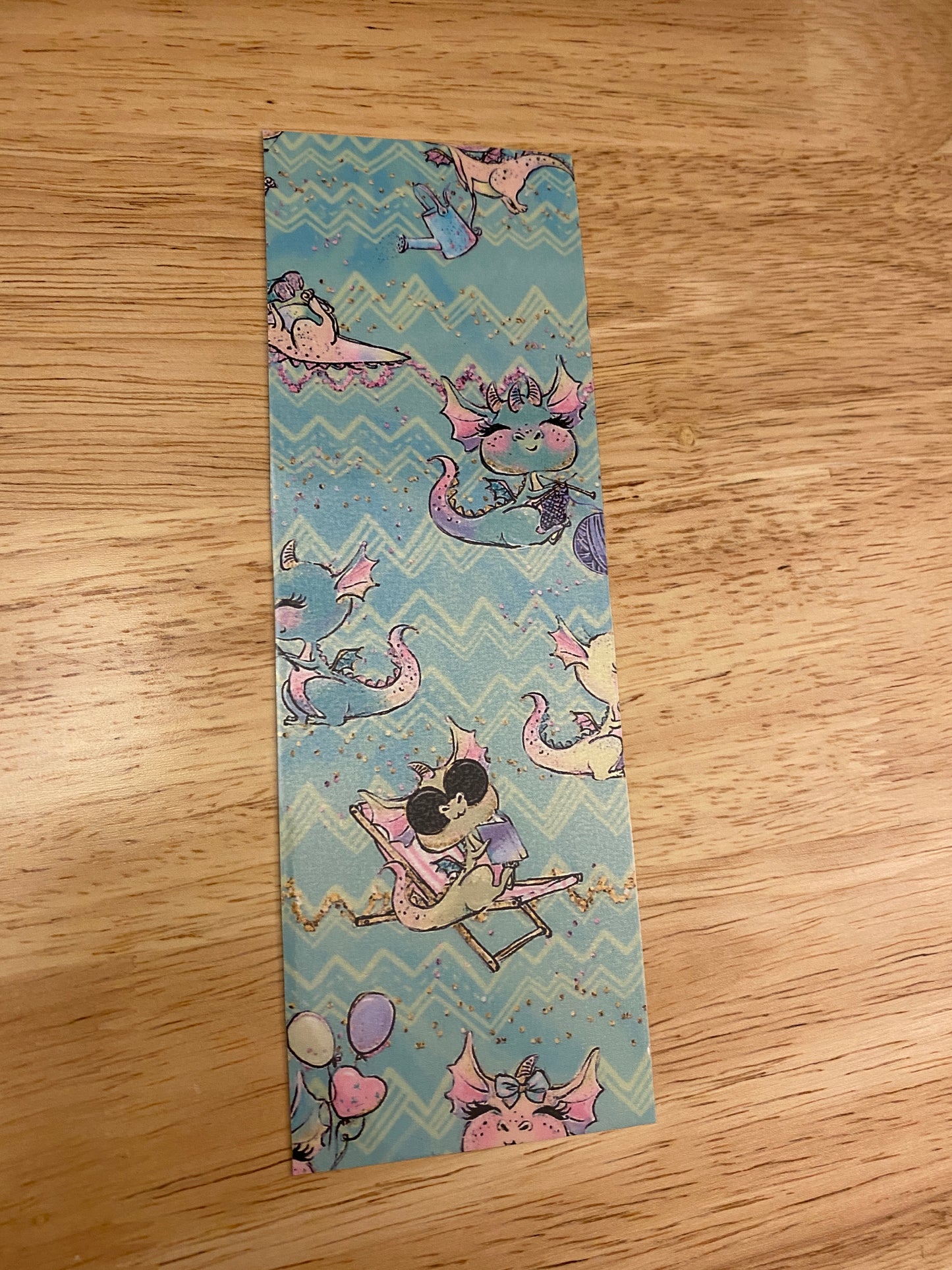 Double Sided Coffee Dragon Bookmark