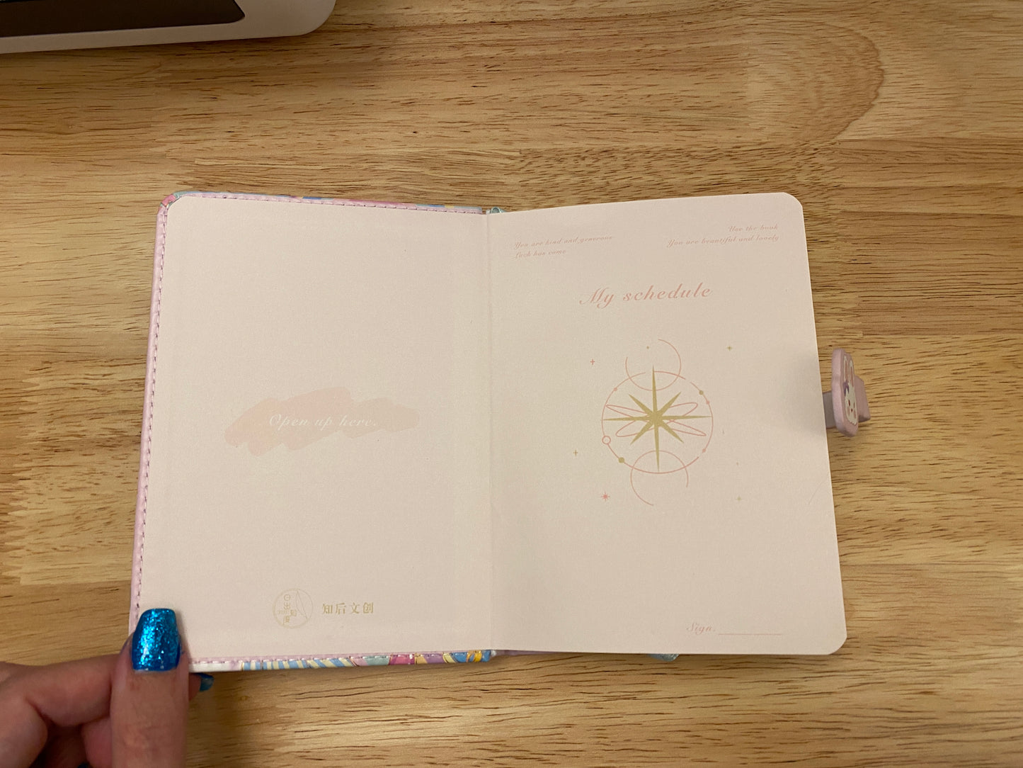 Cute Girl with Bunny Notebook Journal