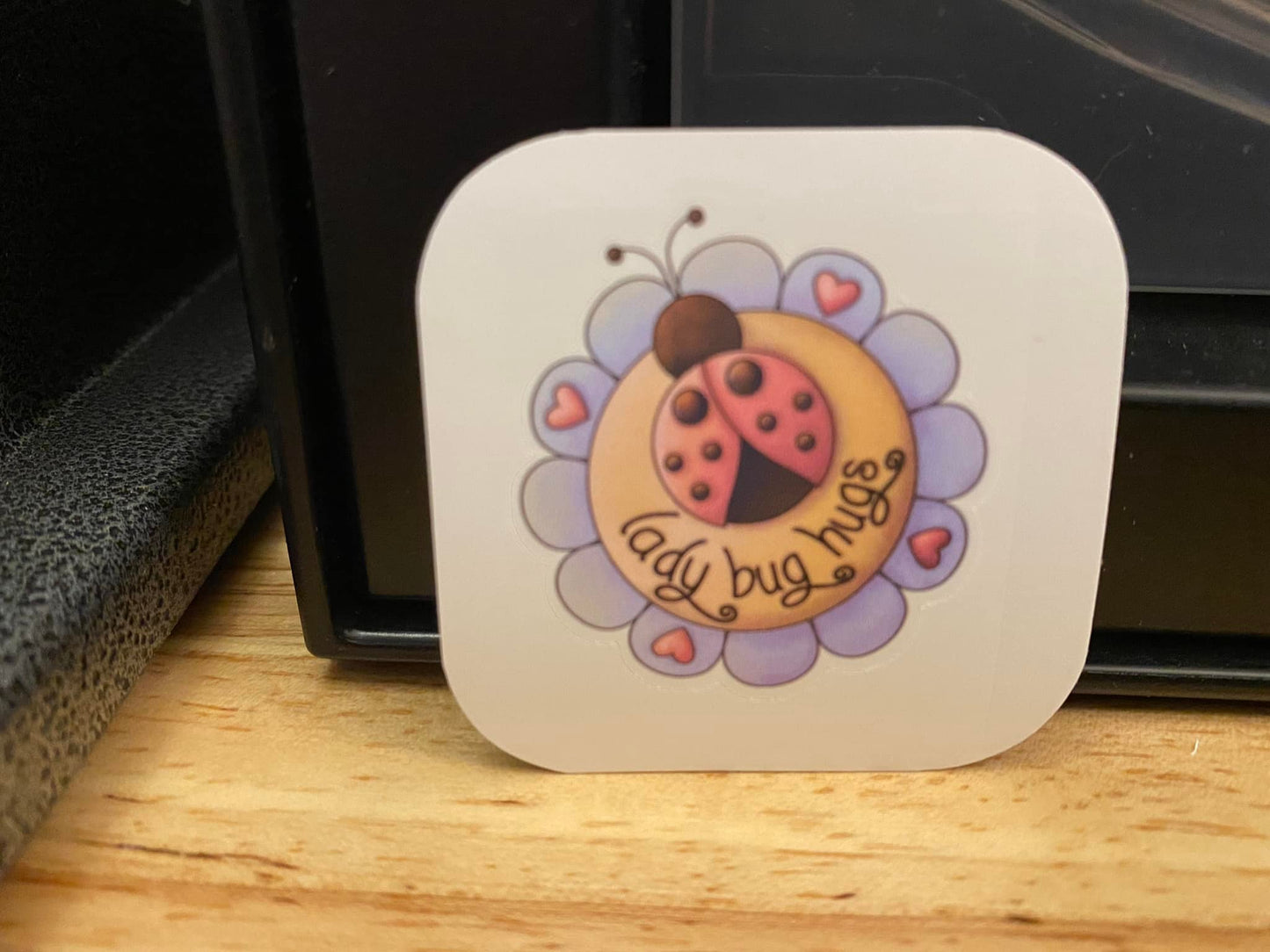 Cute Lady Bug Hugs Sticker