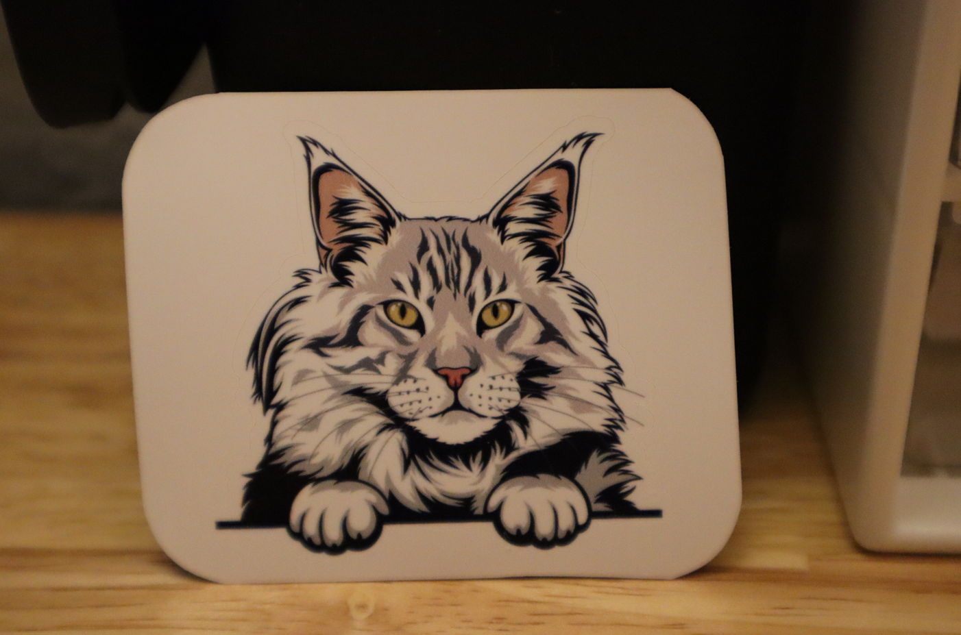 Silver Maine Coon Cat STICKER