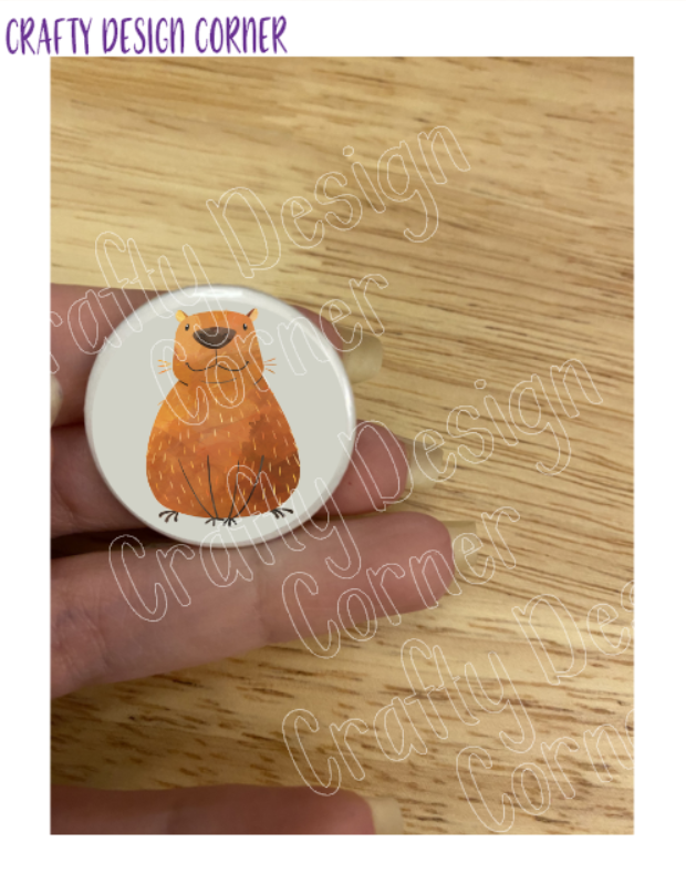 1.25" or 2.25" Mom Capybara Button Pin