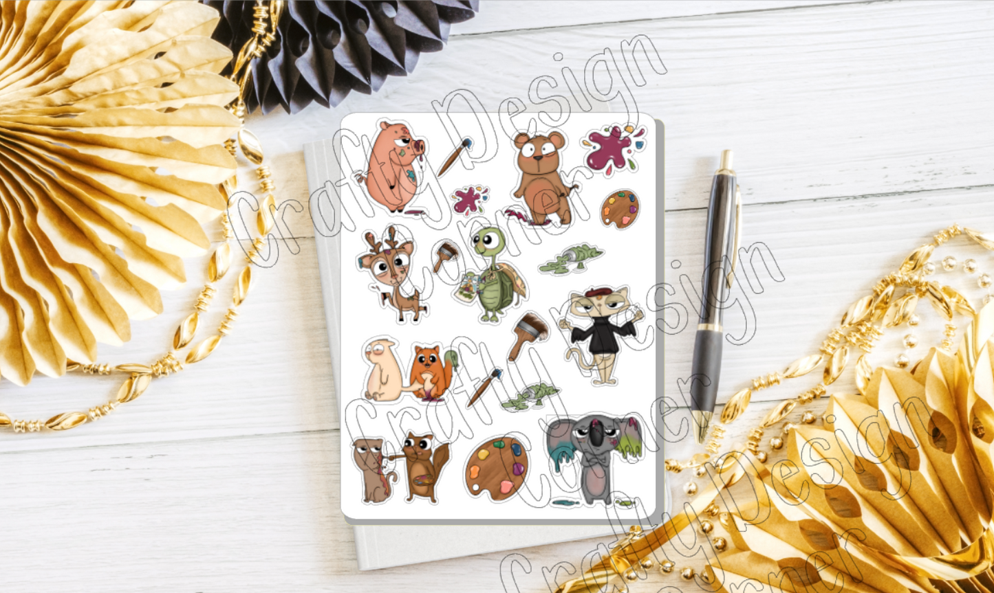 Painting Buddies Sticker Sheet