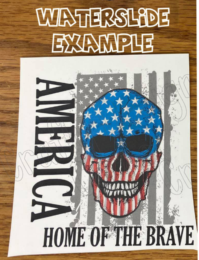 Skull America Home of the Brave WATER SLIDE