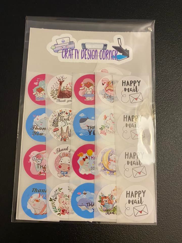 32 pcs Animal Thank You Sticker Pack plus freebie stickers