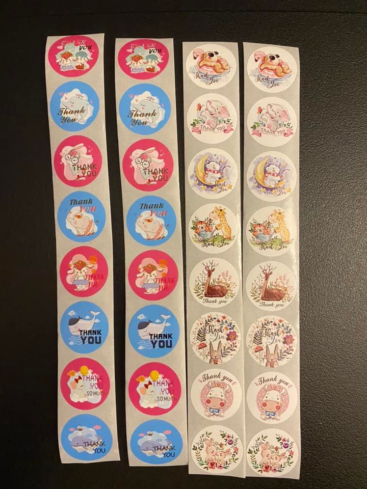 32 pcs Animal Thank You Sticker Pack plus freebie stickers