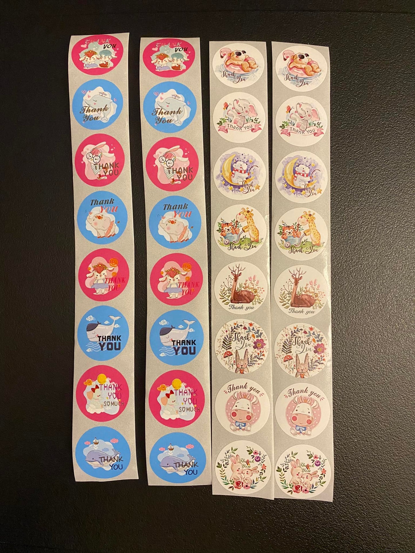 32 pcs Animal Thank You Sticker Pack plus freebie stickers