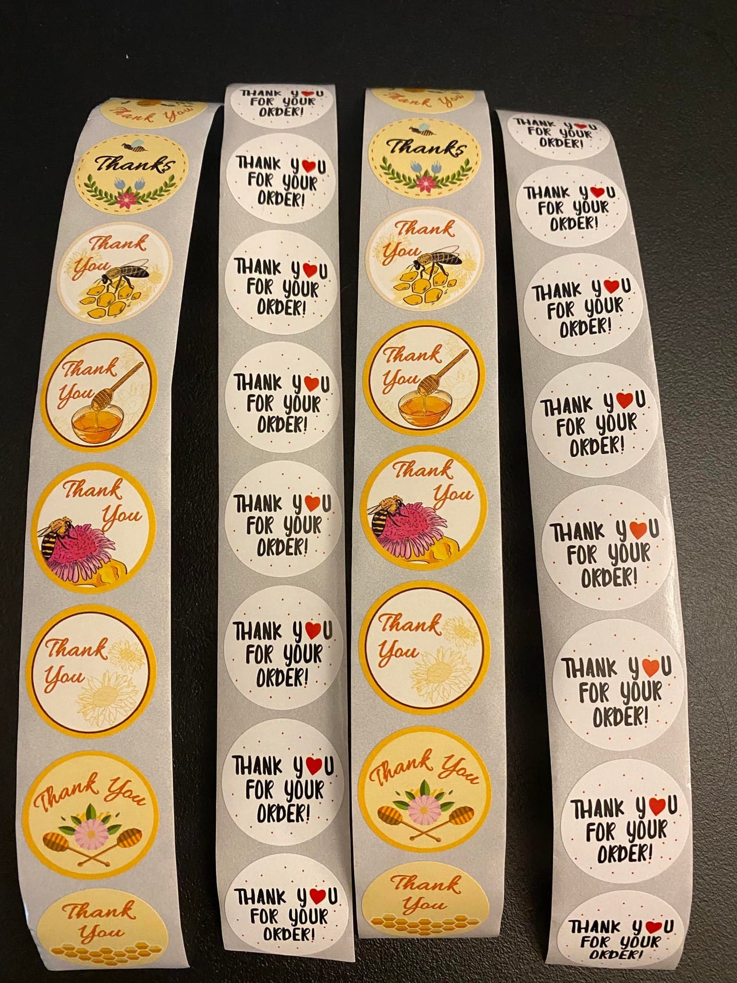 32 Bee Thank you Stickers
