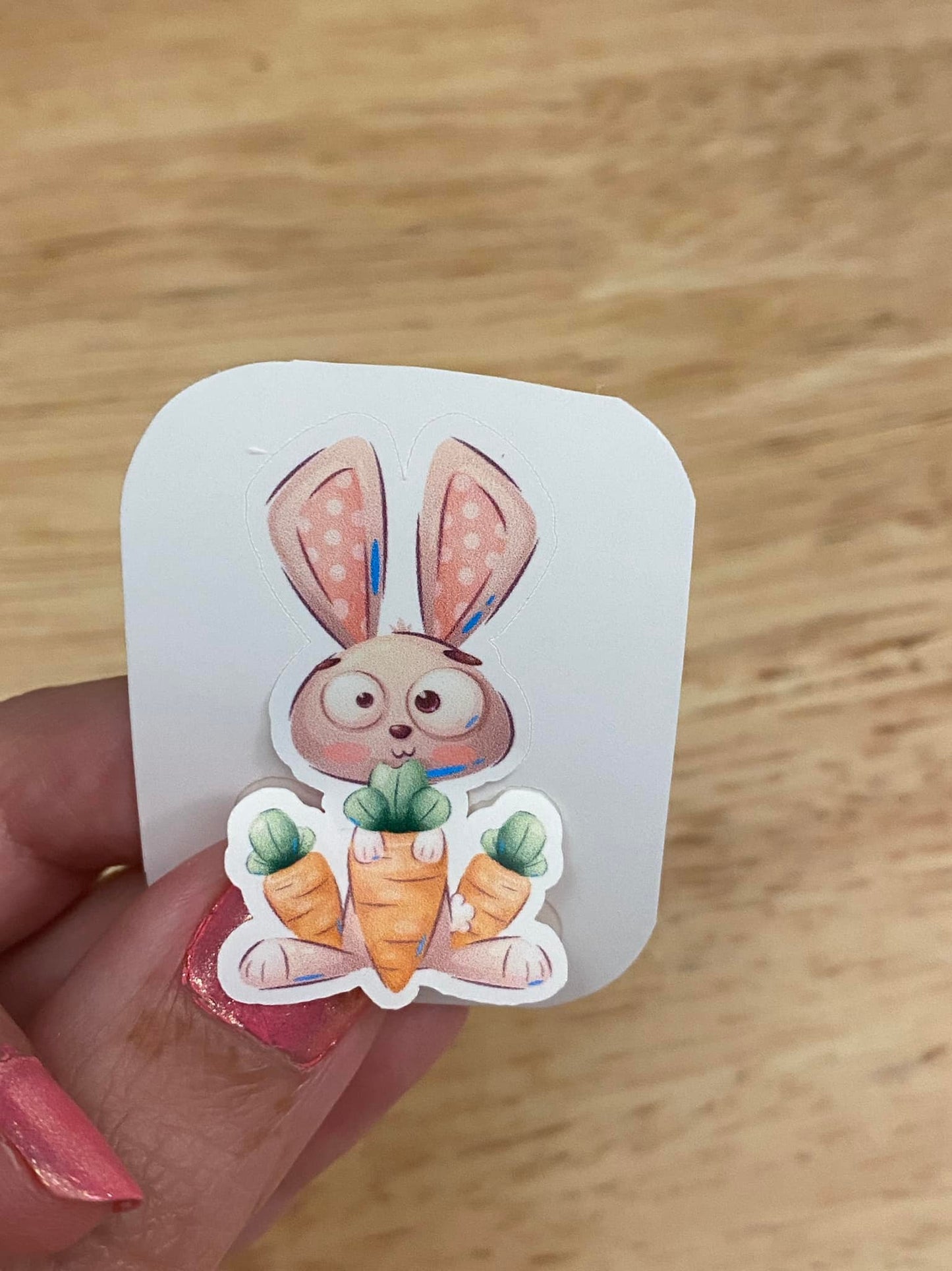 Cute Bunny with Carrots Sticker