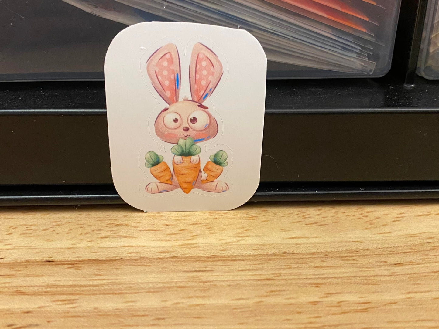 Cute Bunny with Carrots Sticker
