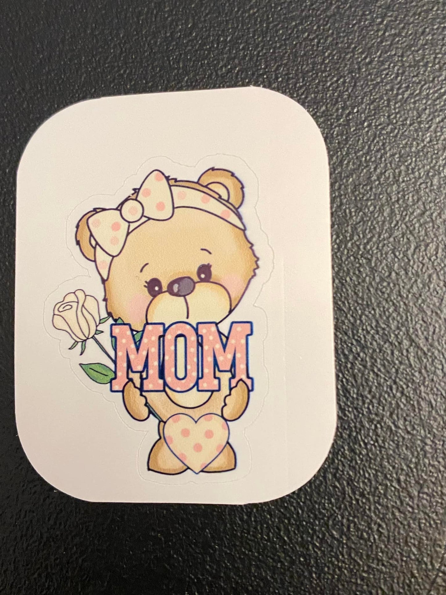 Bear with Headband with Mom Sticker