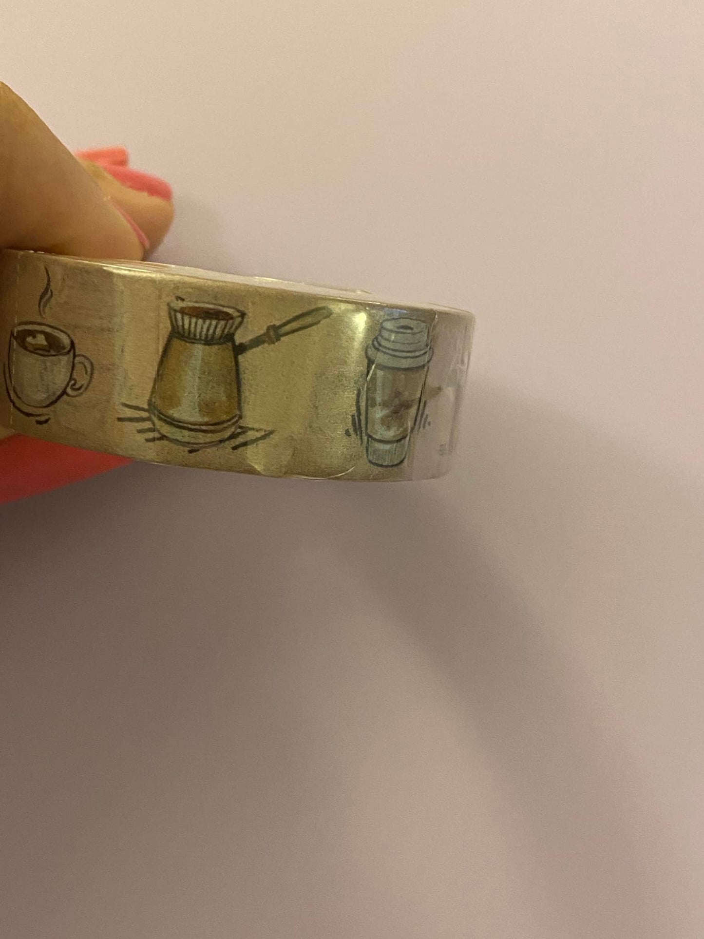 Big Roll of Coffee Cups Washi Tape
