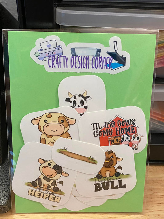 Cute Farm Animals Sticker Pack