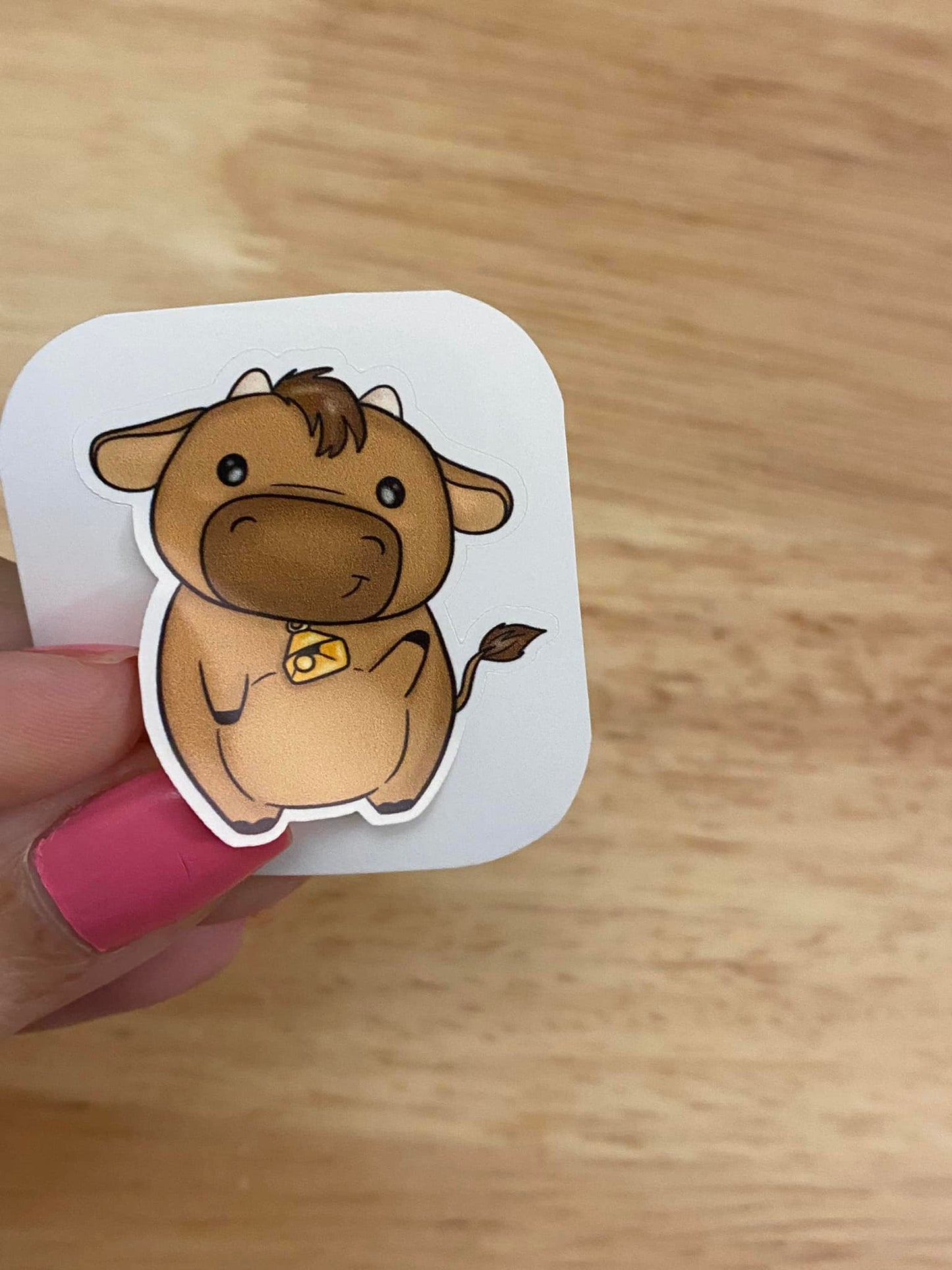 Cute Brown Cow Sticker