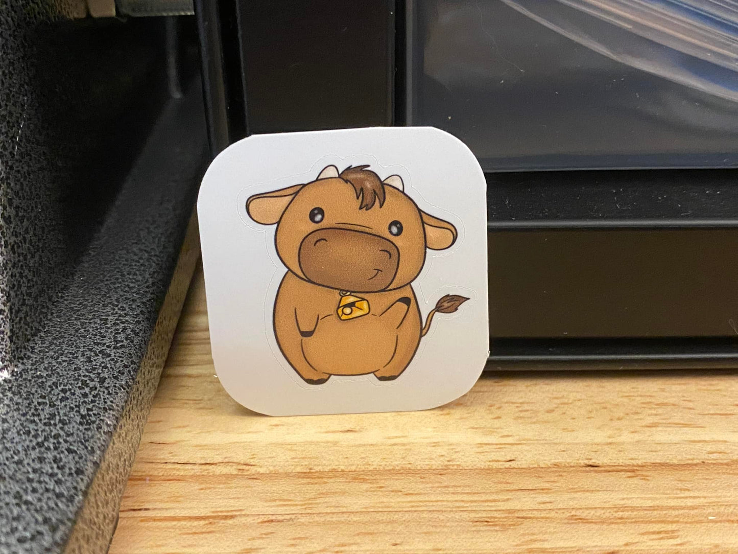 Cute Brown Cow Sticker
