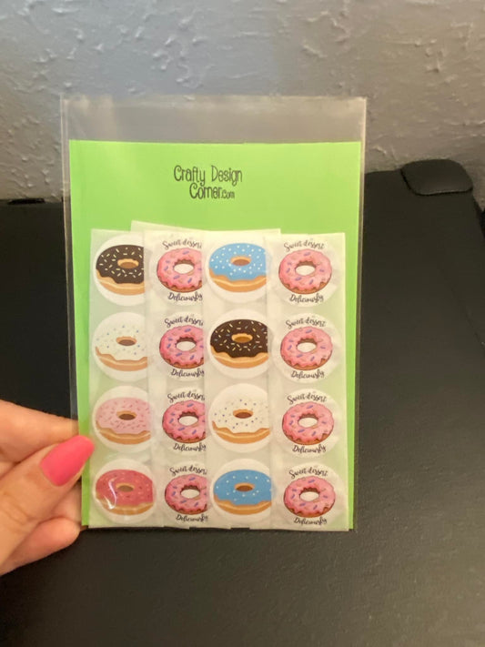 32 Doughtnut wtih sprinkles Stickers