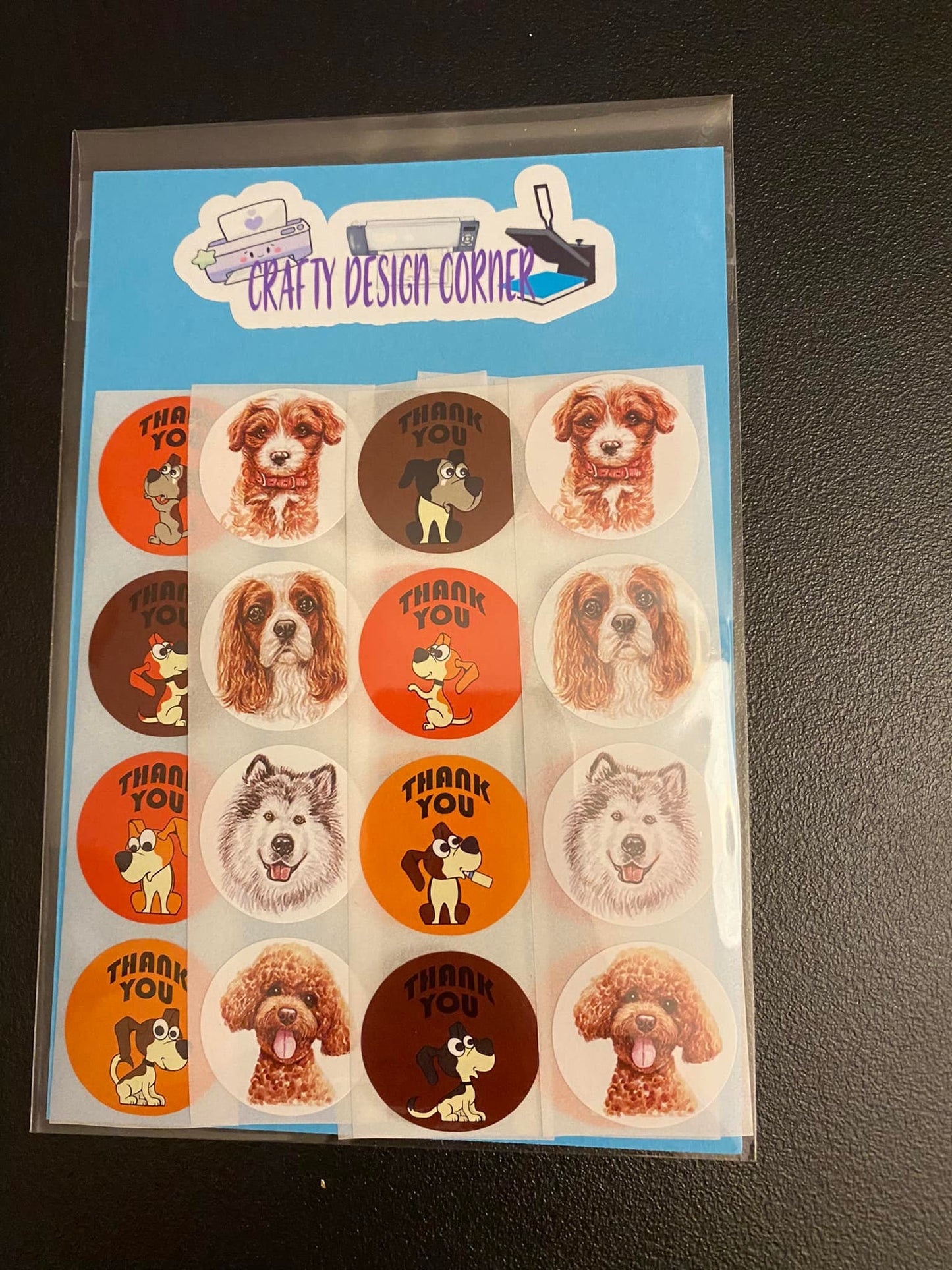 28 pcs Dog Thank You Sticker Pack