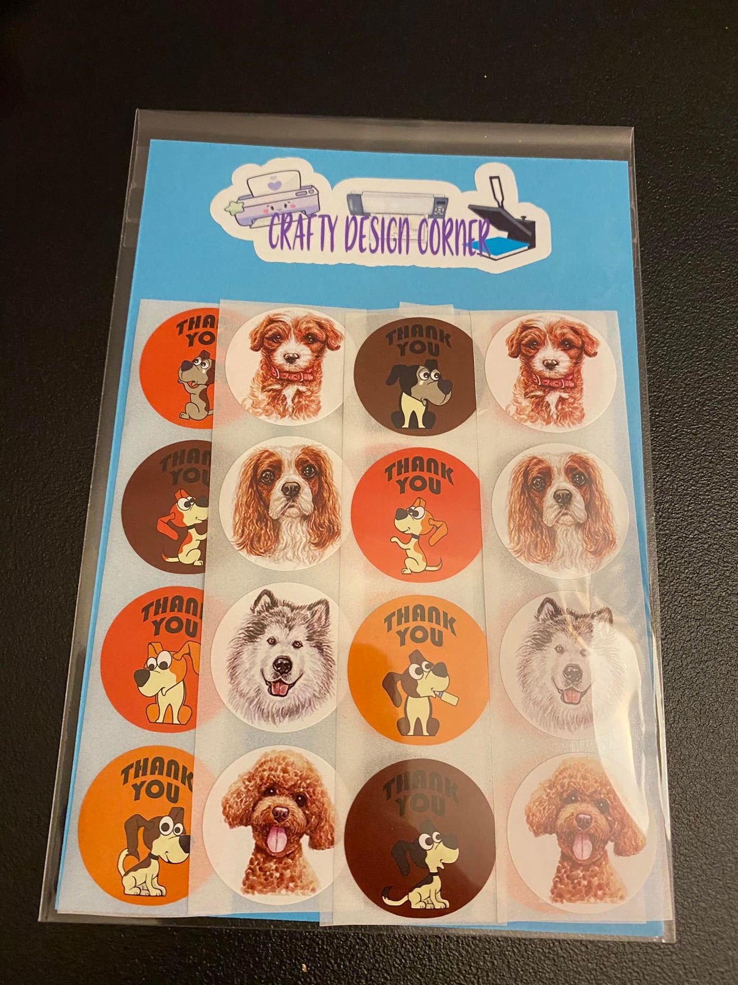 28 pcs Dog Thank You Sticker Pack