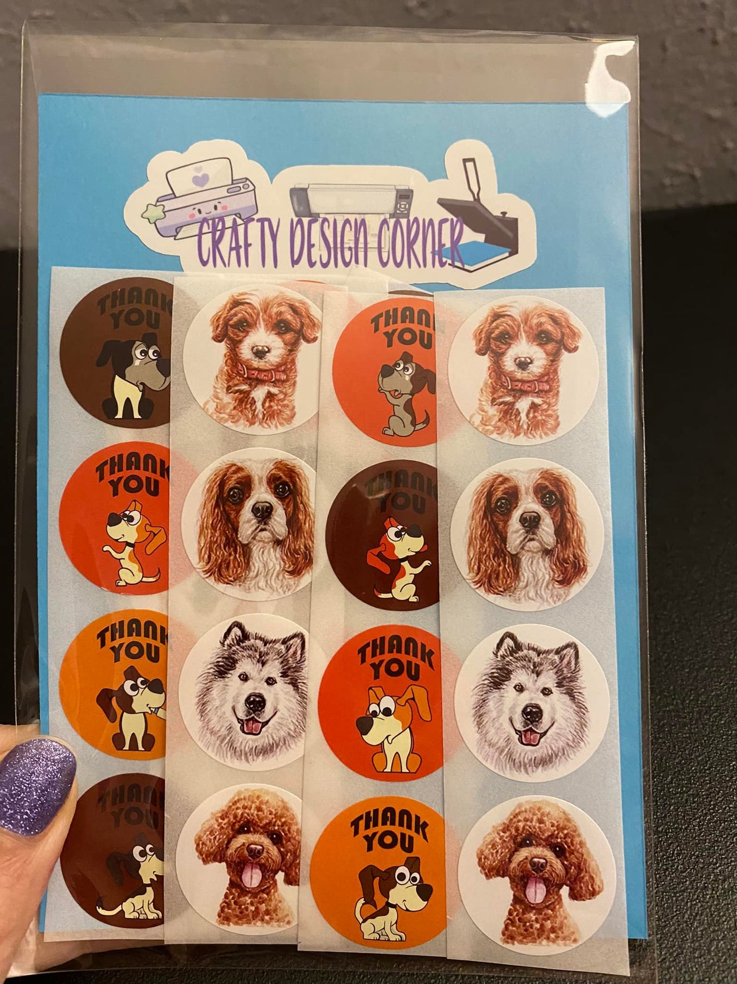 28 pcs Dog Thank You Sticker Pack
