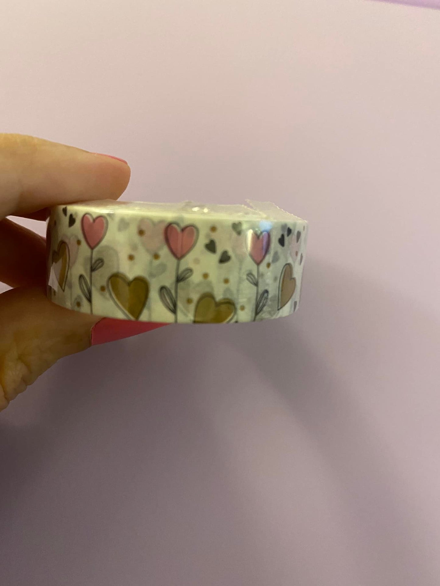 Big Roll of Heart Flower Washi Tape