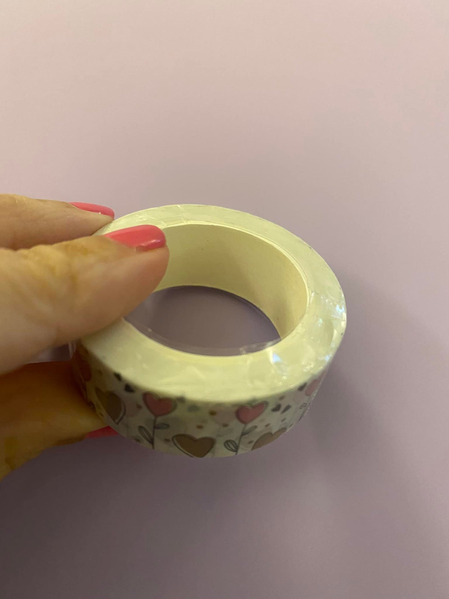 Big Roll of Heart Flower Washi Tape