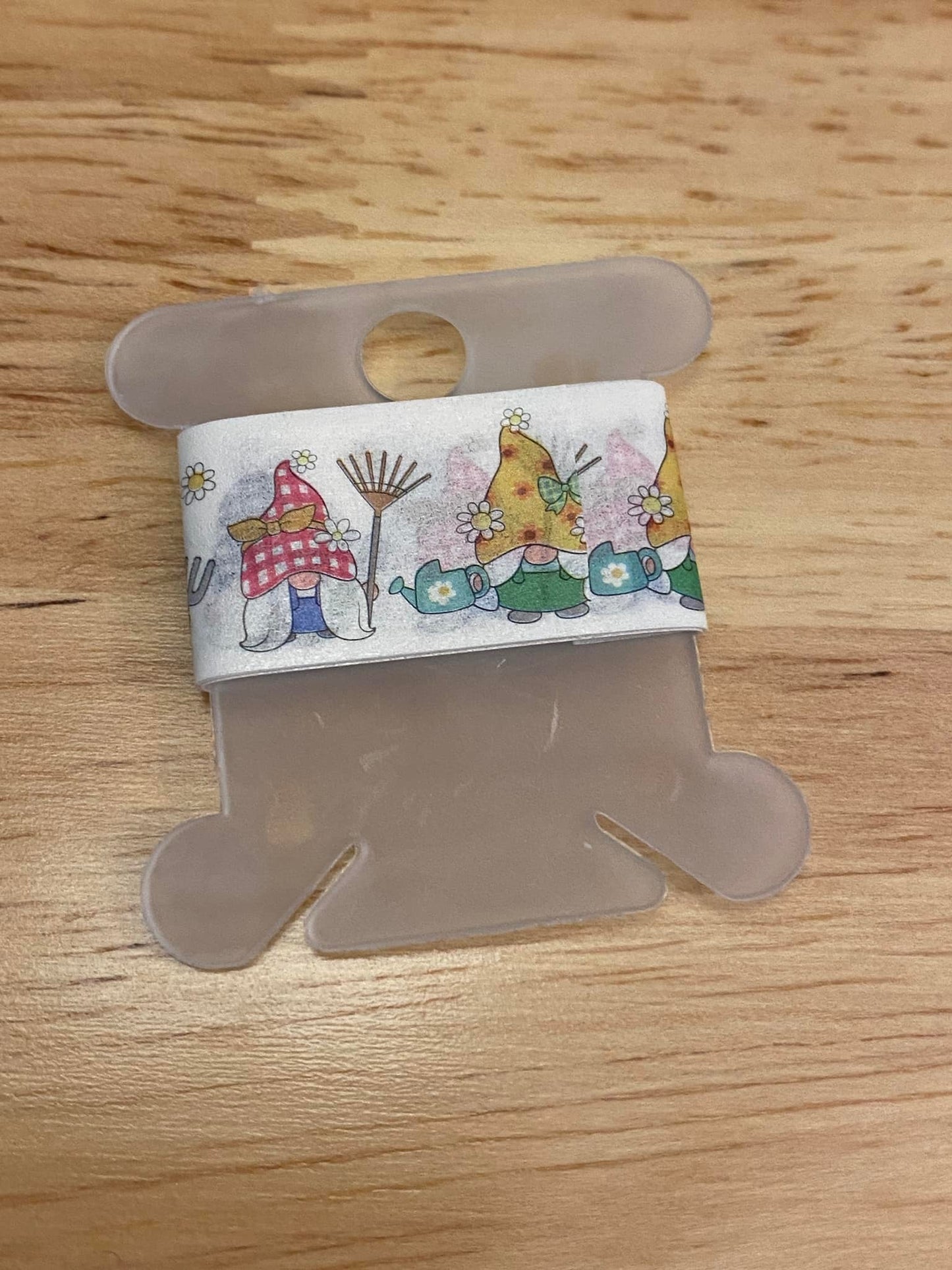 Sample Card of Garden Gnomes with Sunflowers Washi Tape