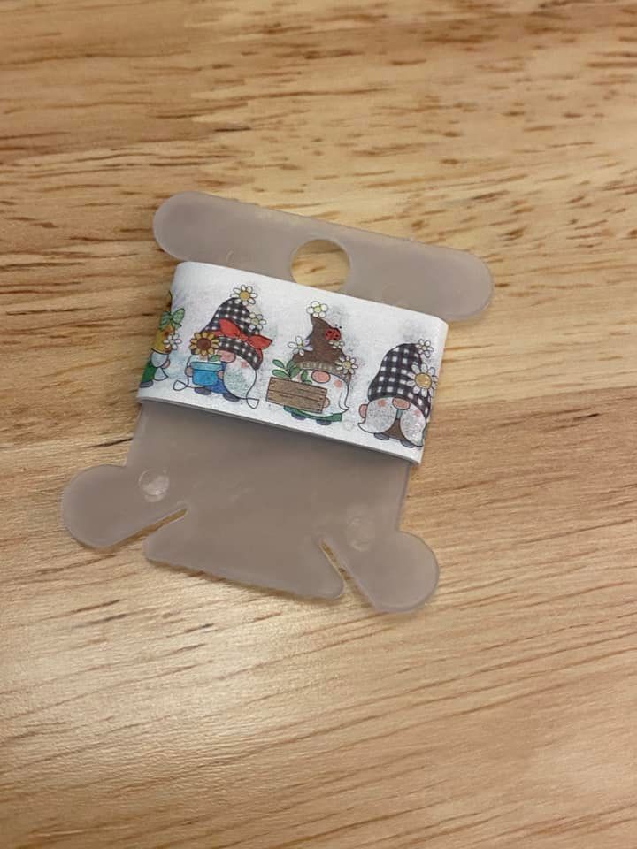 Sample Card of Garden Gnomes with Sunflowers Washi Tape