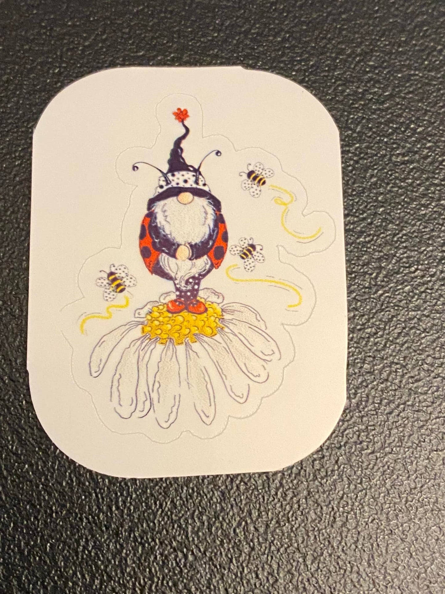 Gnome on Sunflower Sticker