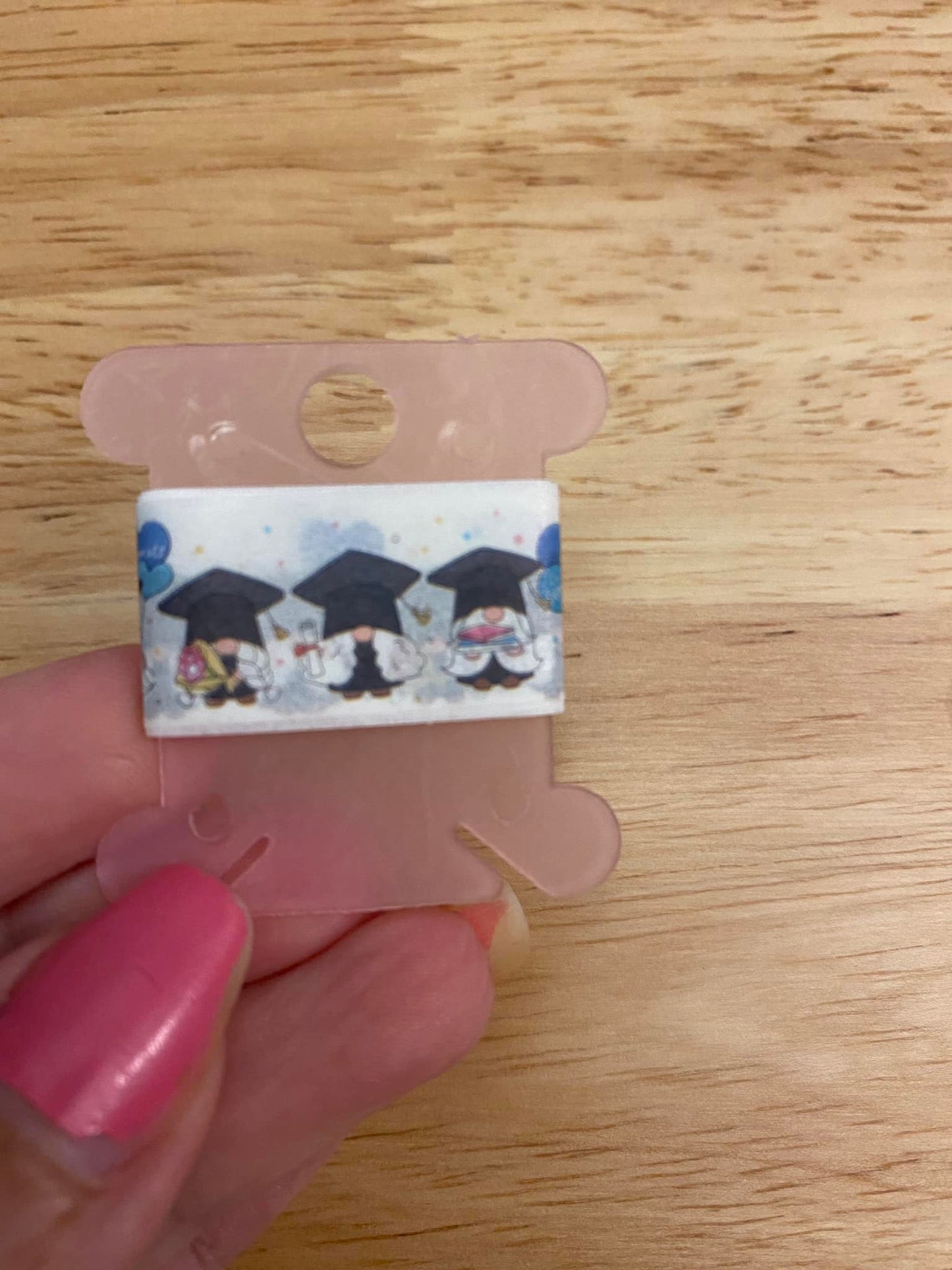Sample Card of Graduation Gnomes Washi Tape