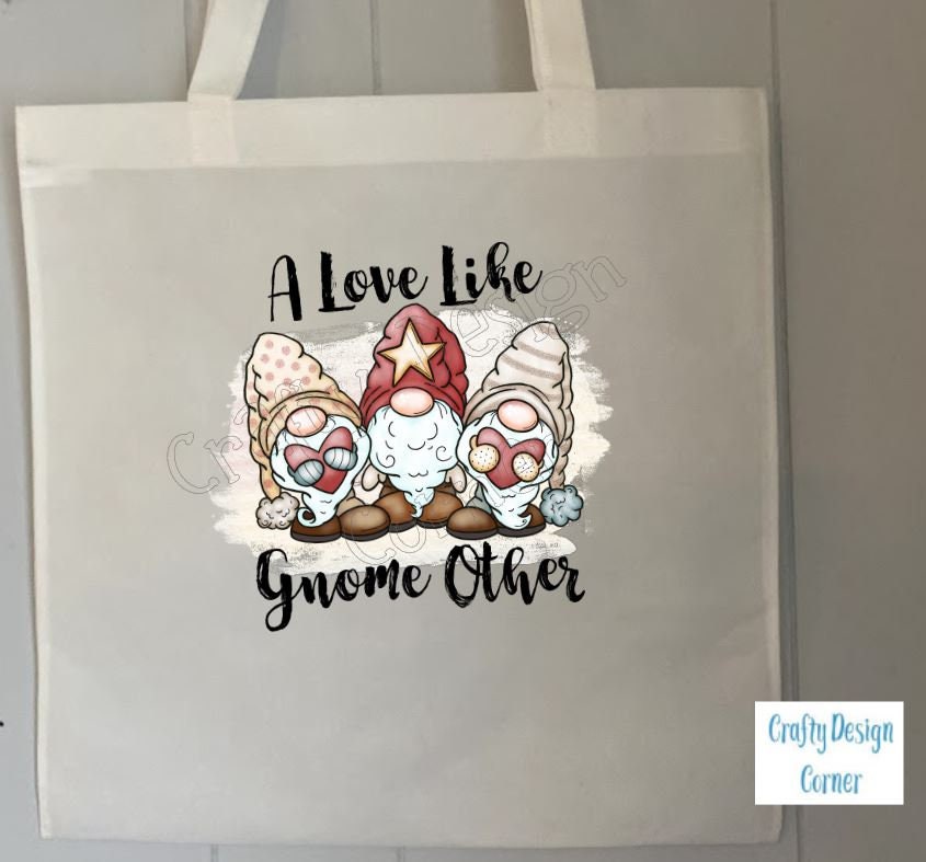 A Love like Gnome Other Tote Bag, Cute Gnome Sack- GL703