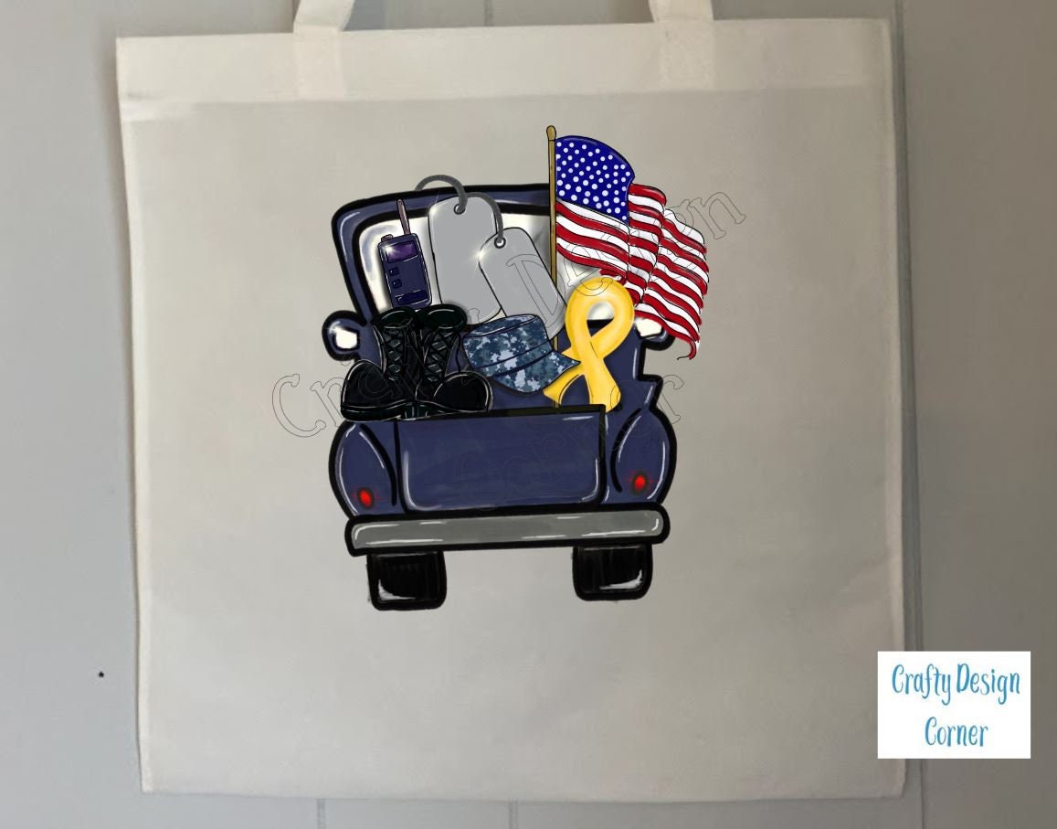 Marine Military Truck tote bag