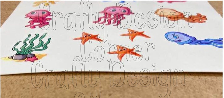 1" of Happy JellyFish Sticker Sheet, Cute Kawaii Jelly Fish Stickers