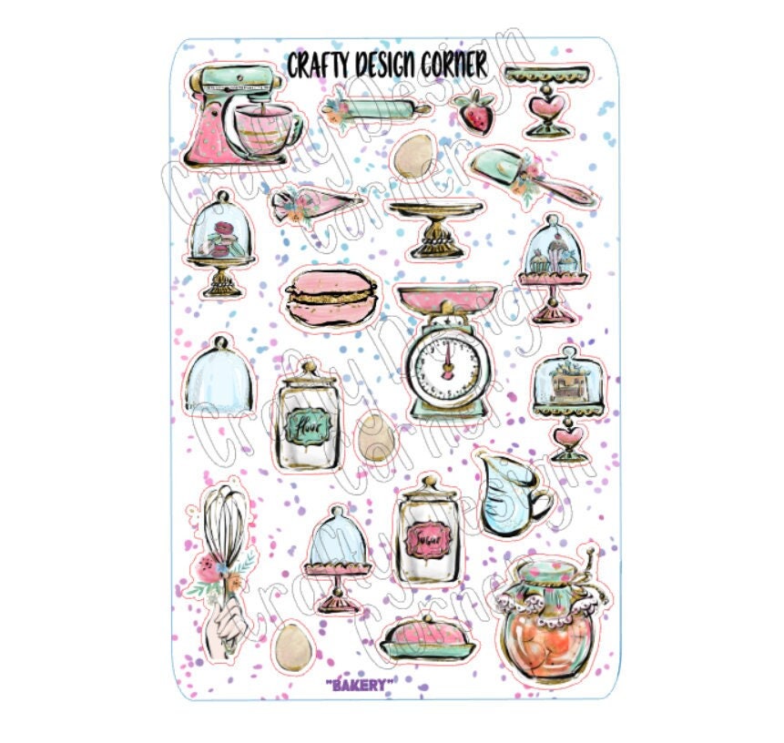 Bakery item Stickers