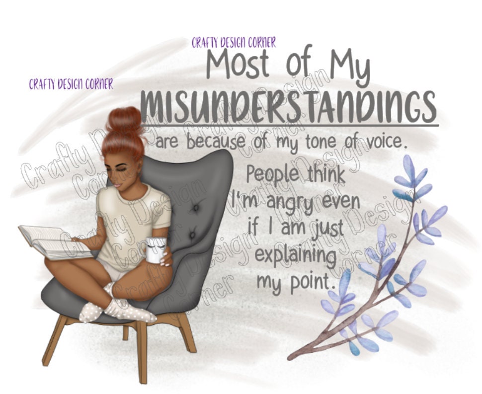 Red Hair Most of my Misunderstandings is my Tone of Voice JPEG/PNG DIGITAL Design