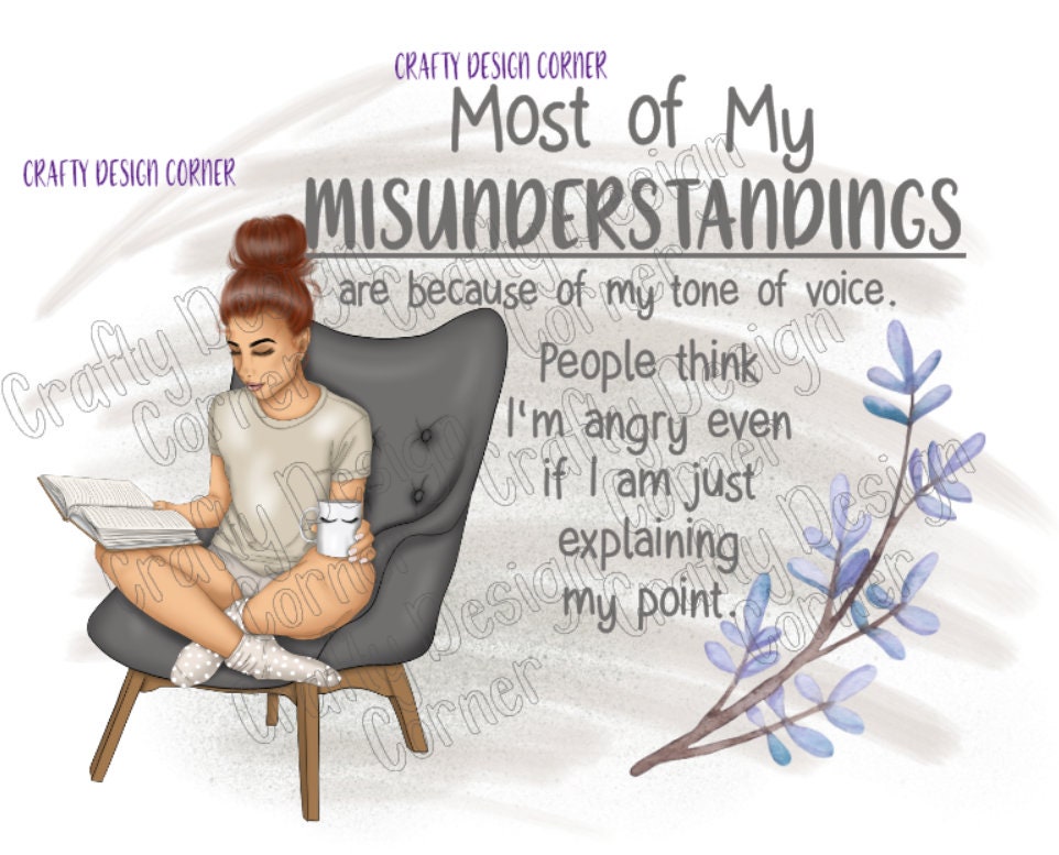 Bundle of All 4 Most of my Misunderstandings is my Tone of Voice JPEG/PNG DIGITAL Design
