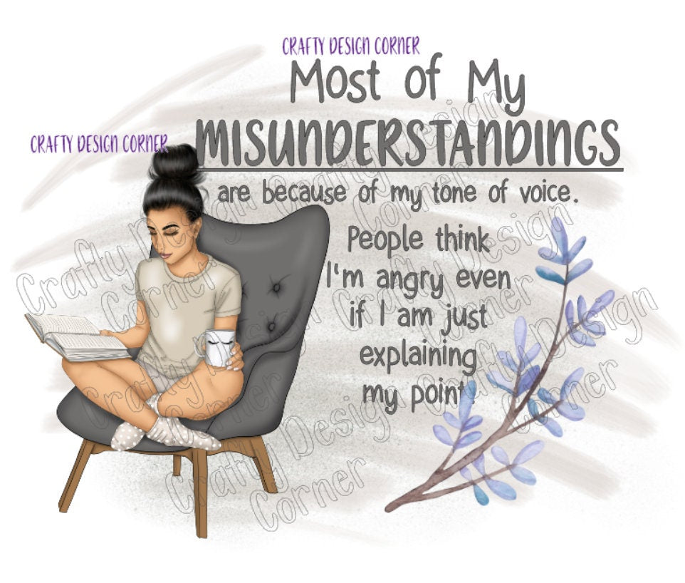 Bundle of All 4 Most of my Misunderstandings is my Tone of Voice JPEG/PNG DIGITAL Design