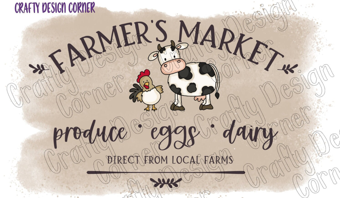 Famers Market Produce Eggs Dairy PNG/JPEG Digital Downloads