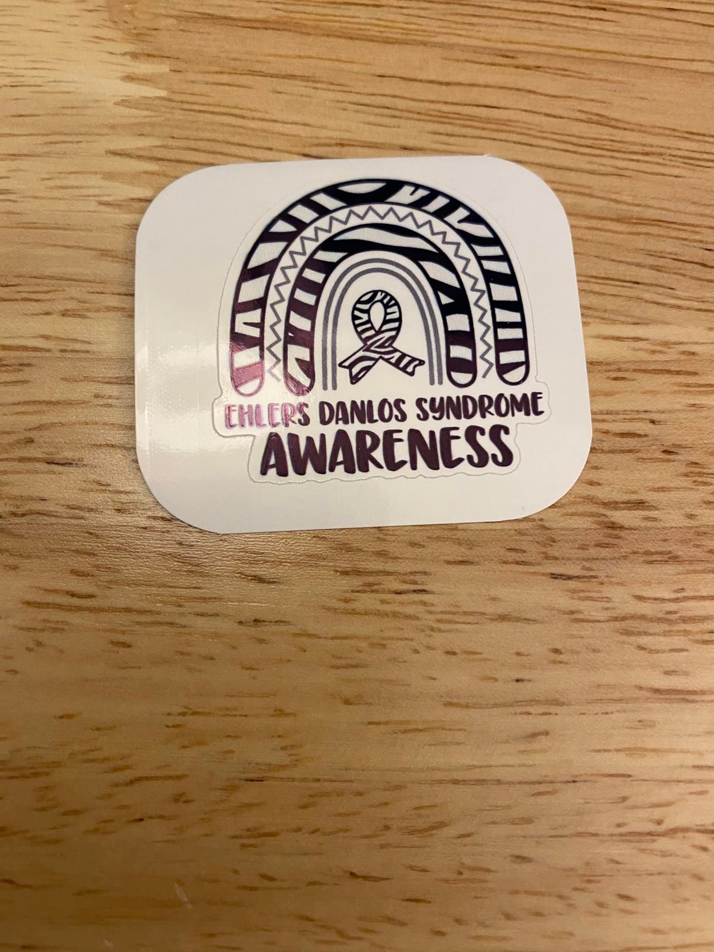 EDS Awareness STICKER, Ehlers Danlos Syndrome Sticker, Laptop sticker, Mobility Syndrome sticker, EDS Sticker, Zebra Sticker