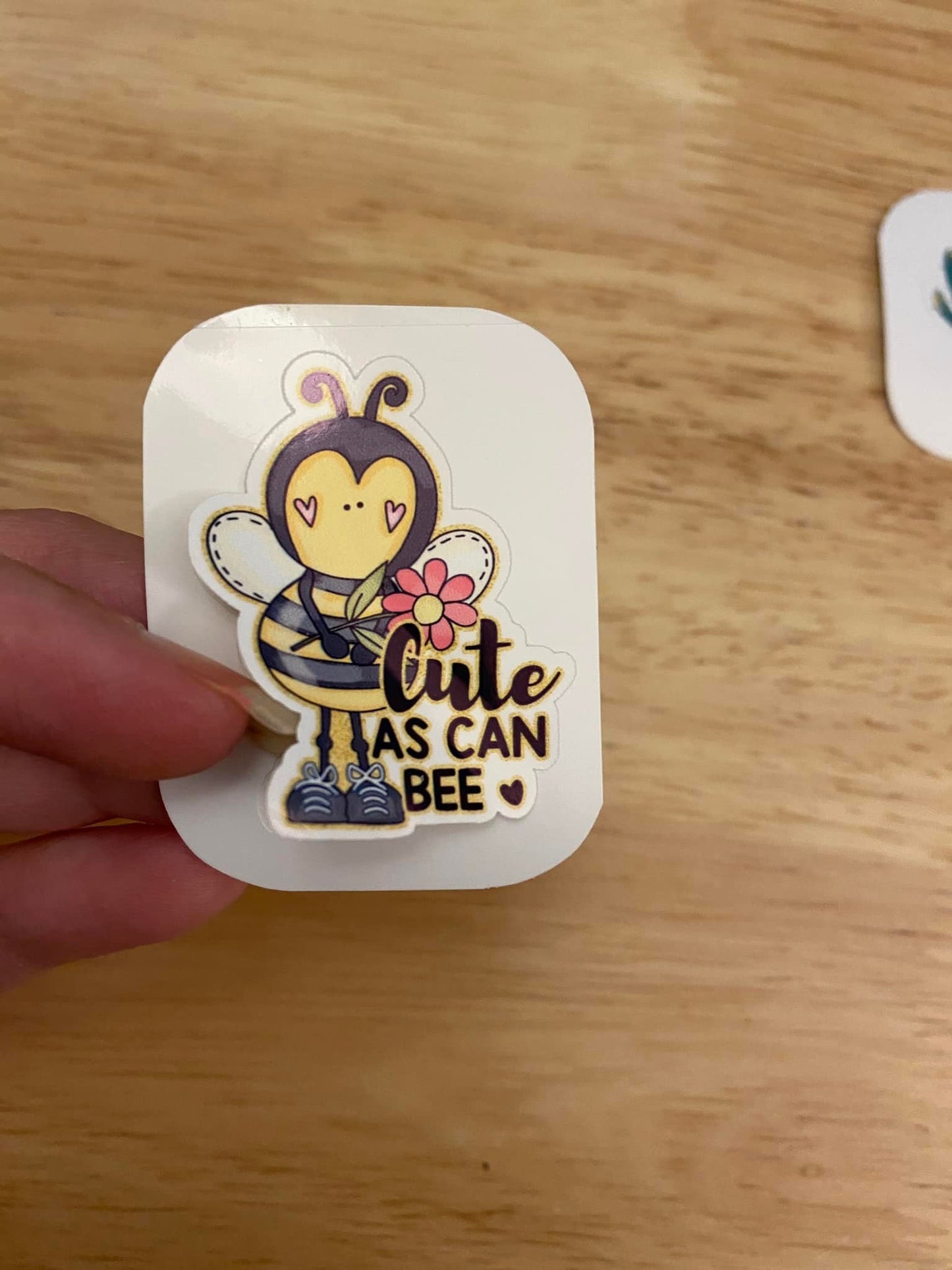 Cute as Can Bee STICKER, Bee Sticker, cute Bee sticker, bee design