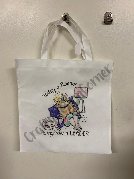 RTS Blonde Today a Reader tomorrow a Leader Tote Bag