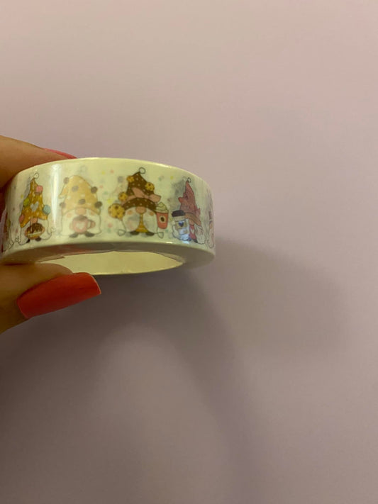 Big Roll of Coffee Gnomes with Sweet Cookie Washi Tapes