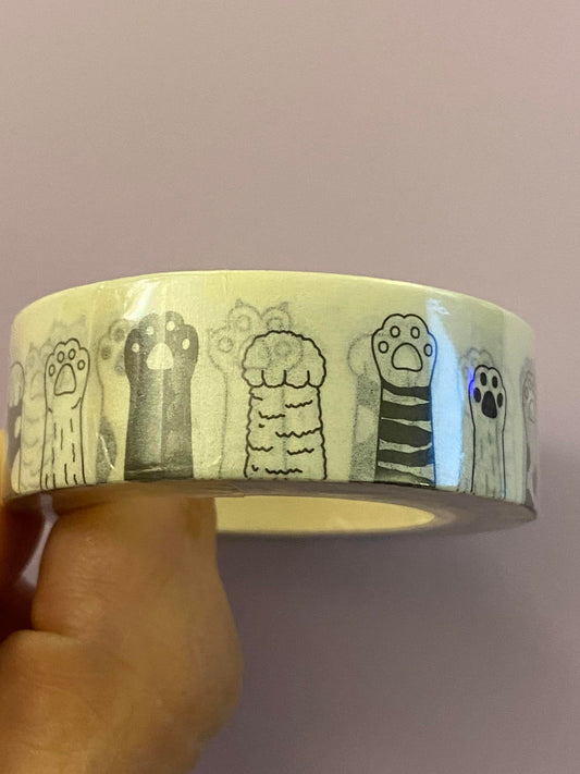 Big Roll of Cat Paws Washi Tape