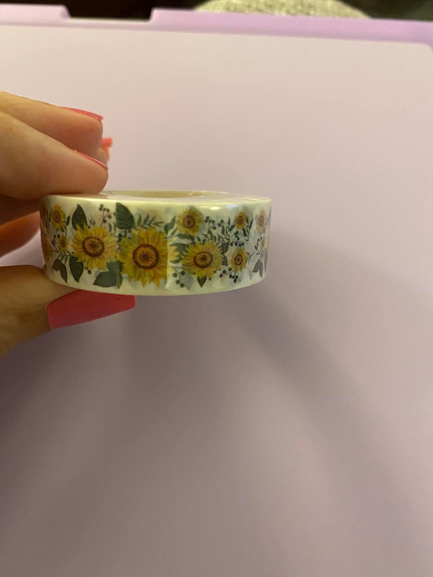 Big Roll of Sunflowers with Leaves Washi Tape