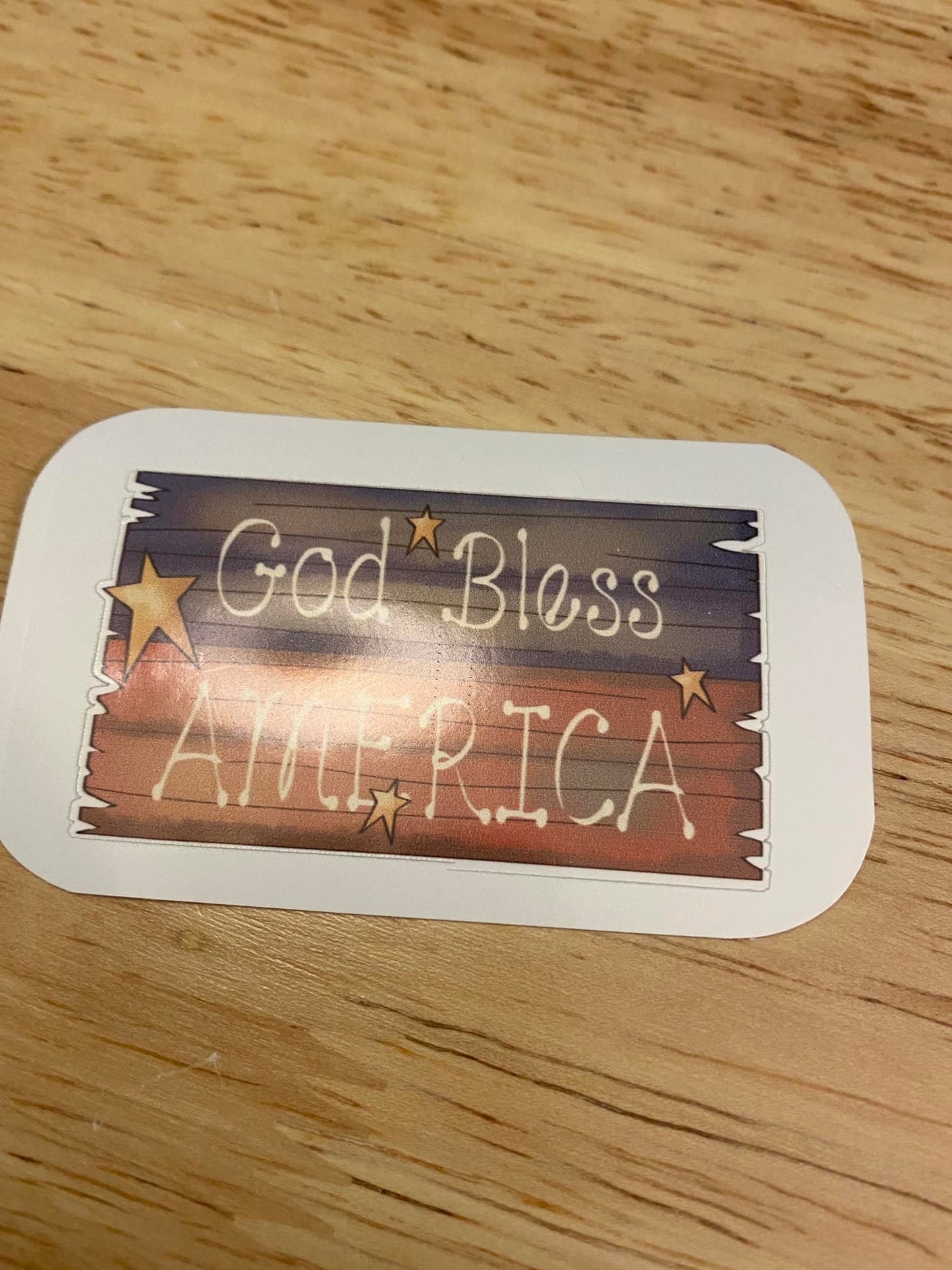 God Bless America Flag STICKER
