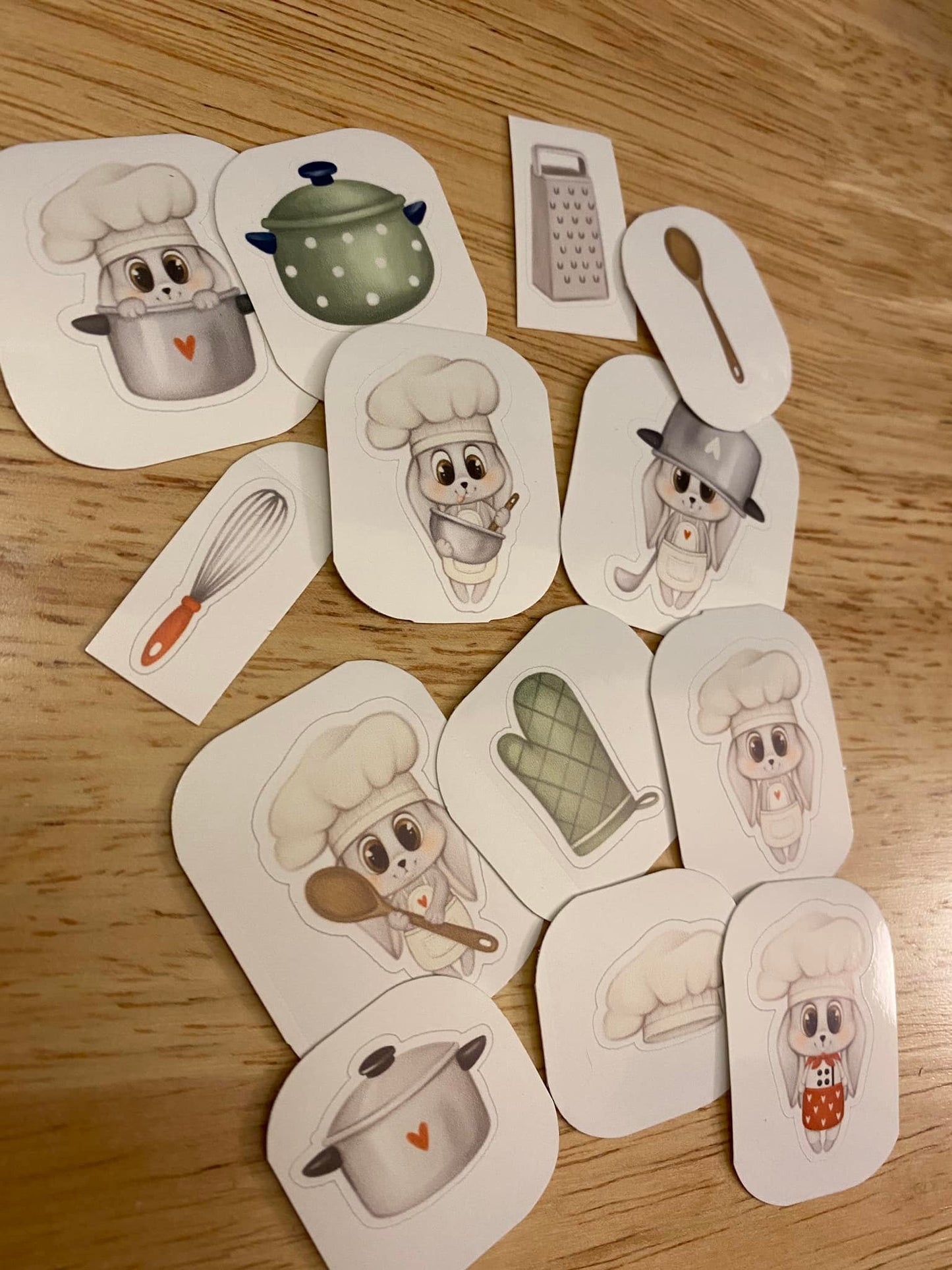 Cute Cooking Bunny Sticker Pack